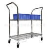 两层手推车 线网镀铬带轮 商品缩略图0