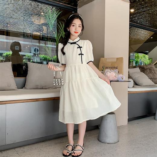 女童汉服连衣裙夏季2023新款夏装童装洋气女孩儿童旗袍裙短袖裙子 商品图0
