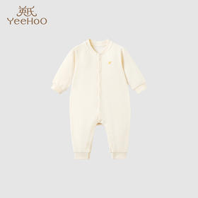 英氏新生儿宝宝连衣哈衣2023新款纯棉长袖包屁衣爬服-YLAAJ0P043A