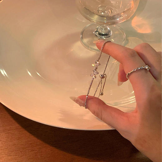 小众ins风设计轻奢蝴蝶抽拉手链女款夏季高级感精致时尚百搭手饰 商品图2