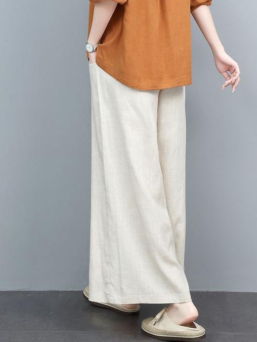 气质优雅，春秋季新款大气休闲高腰纯色阔腿裤HR-WY31219 商品图4