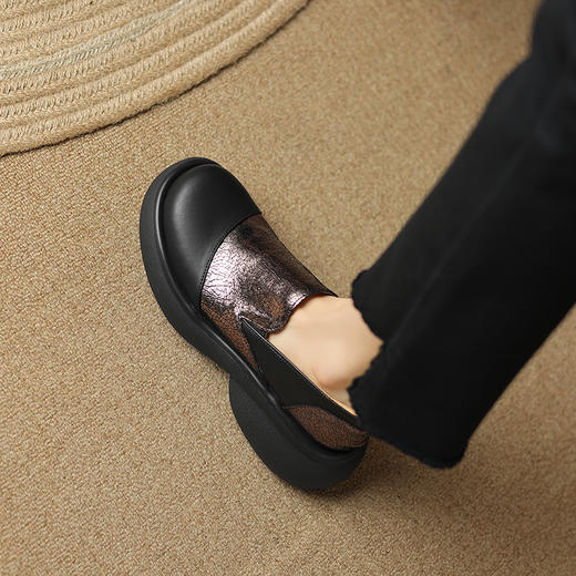 个性百搭，里外全皮撞色厚底单鞋MDY-M235-53 商品图5