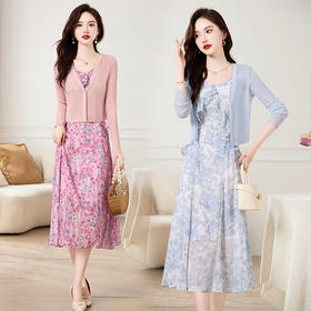 夏季时尚，两件套吊带连衣裙HR-XXM623-1-1