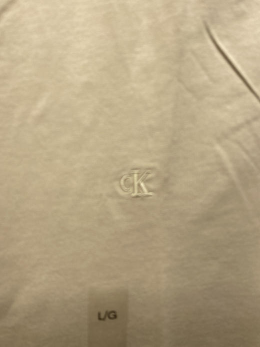 Calvin Klein/CK 男士V领纯棉纯色刺绣小标透气舒适短袖T恤 商品图3
