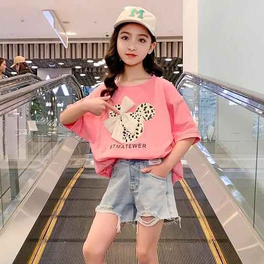 女童短袖夏装2023新款洋气半袖童装夏中大童上衣夏季儿童T恤纯棉 商品图1