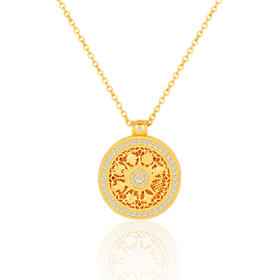 【热卖臻品】MEMORA诗普琳芳华系列黄金足金项链LN007001