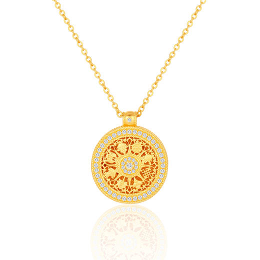 【热卖臻品】MEMORA诗普琳芳华系列黄金足金项链LN007001 商品图0