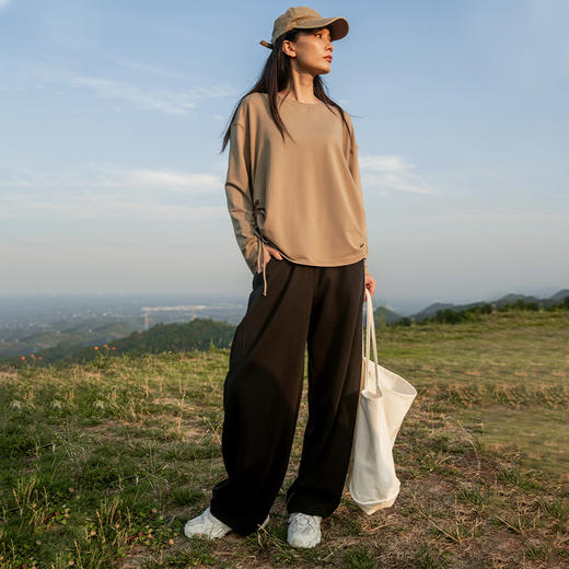 L RECNAVA [品质选择] 有加绒款 [90%棉]香蕉裤-中腰运动休闲长裤显瘦宽松裤 商品图7