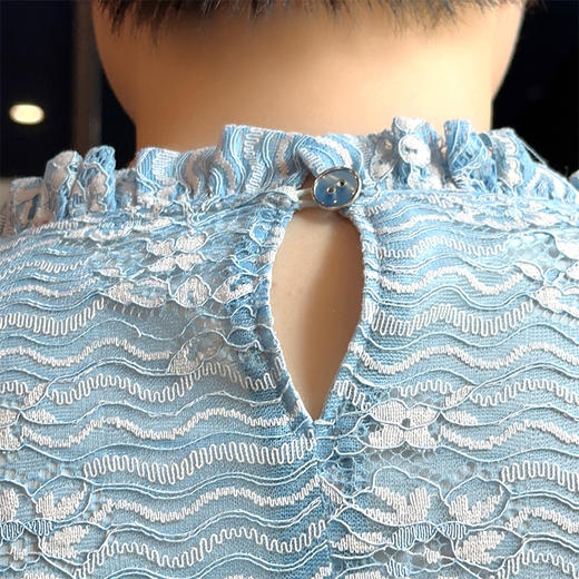 圣三利女装新夏季中长款蕾丝镂空连衣裙SL2027131 商品图4