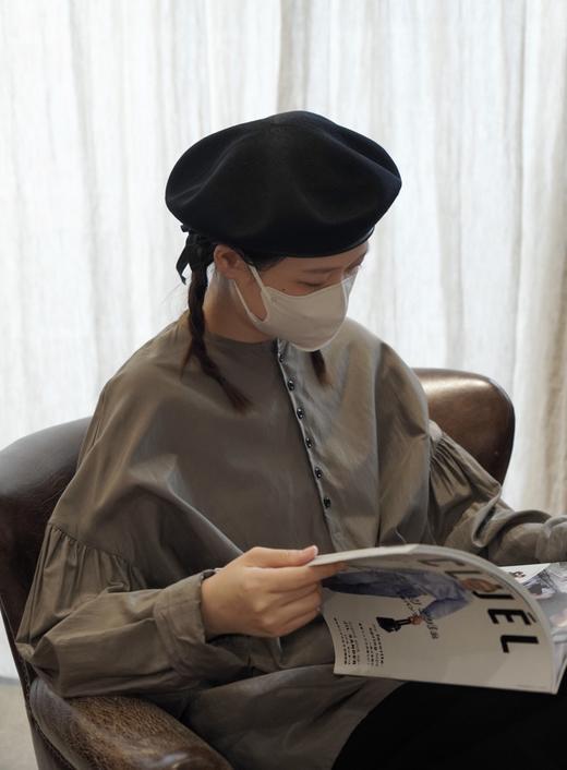 ECOLE DE CURIOSITES 2色可选条纹电力纺真丝衬衫 商品图4