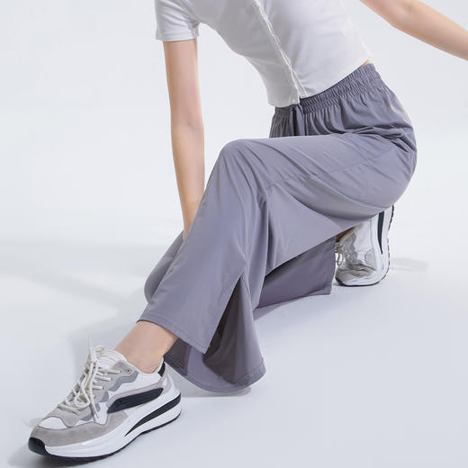 【蕉下防晒裤2023同款原纱防晒裤】夏轻薄透气开衩裤 高腰收腹垂坠阔腿 冰感面料臀部贴合上身效果好显腿长 商品图5