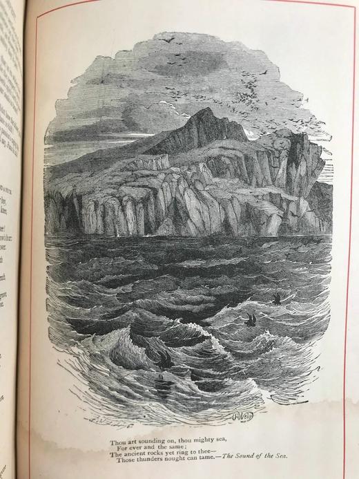 约19世纪后期 赫曼斯夫人诗集 8幅插图 全真皮精装32开 商品图10