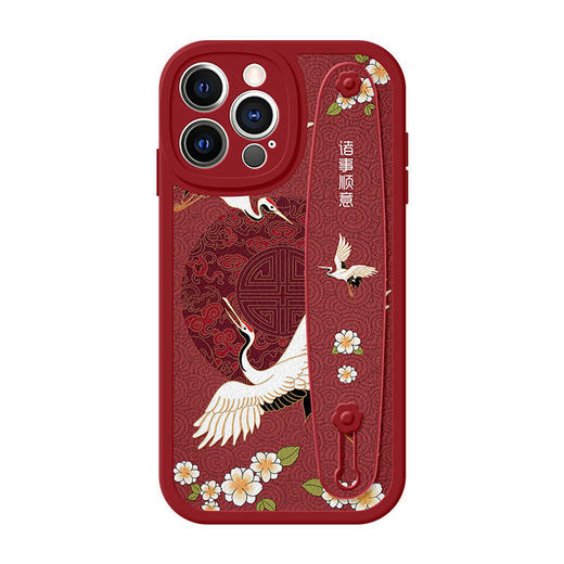 国风仙鹤华为nova10手机壳nova7pro腕带8SE支架P30/P50畅享10浮雕 商品图4