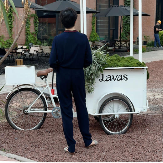 圣三利春季新款绣花束口休闲裤SL2016179 商品图2