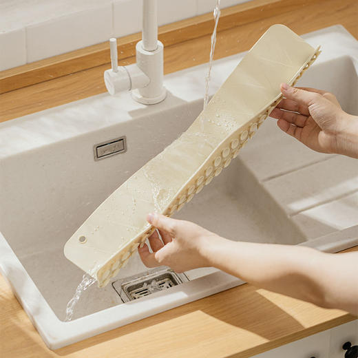 摩登主妇水槽挡水板厨房防溅水挡板水池洗手池硅胶防水隔板挡水条 商品图2