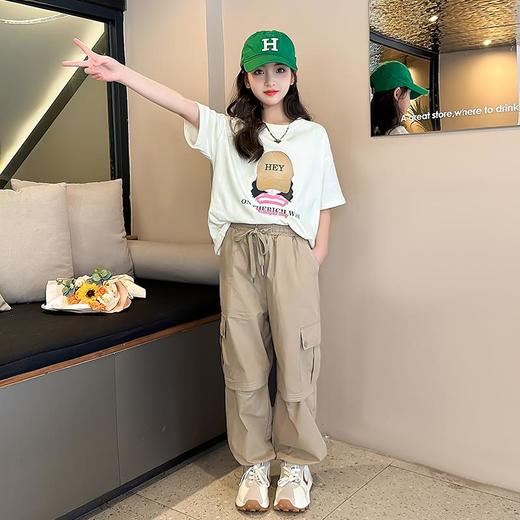 女童夏装套装2023新款网红儿童衣服女大童工装裤两件套童装女孩夏 商品图0