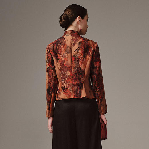 TANGY Collection天意高端2023秋季新品商场同款染秋系列女士桑蚕丝上衣 商品图2