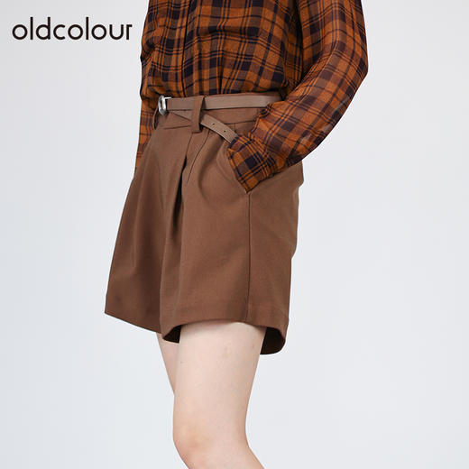 oldcolour2022秋商场同款复古文艺百搭休闲宽松西装短裤O31071160 商品图1