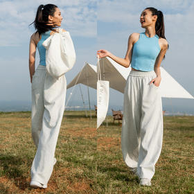 L RECNAVA [品质选择] 有加绒款 [90%棉]香蕉裤-中腰运动休闲长裤显瘦宽松裤