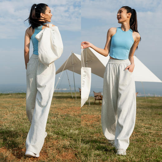 L RECNAVA [品质选择] 有加绒款 [90%棉]香蕉裤-中腰运动休闲长裤显瘦宽松裤 商品图0