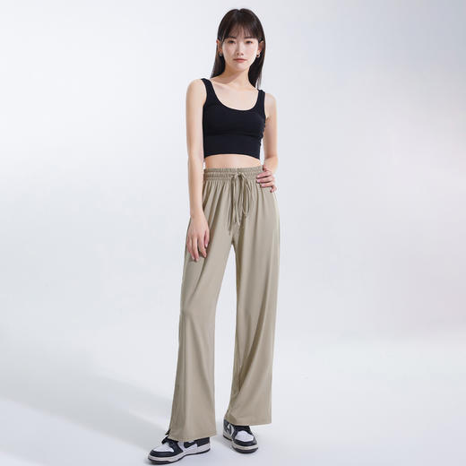 【蕉下防晒裤2023同款原纱防晒裤】夏轻薄透气开衩裤 高腰收腹垂坠阔腿 冰感面料臀部贴合上身效果好显腿长 商品图7