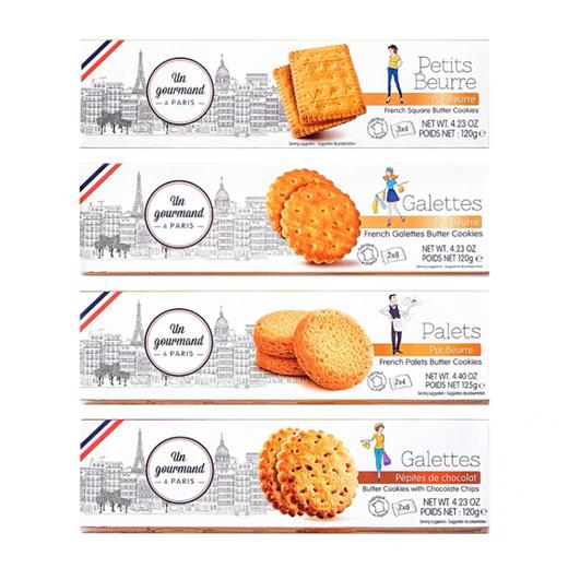 法国法格曼黄油曲奇25%18%13%巧克力多口味曲奇饼干120g 口口奶香酥松绵密 051542-4/051542-2/051542-1/051542-3 商品图0