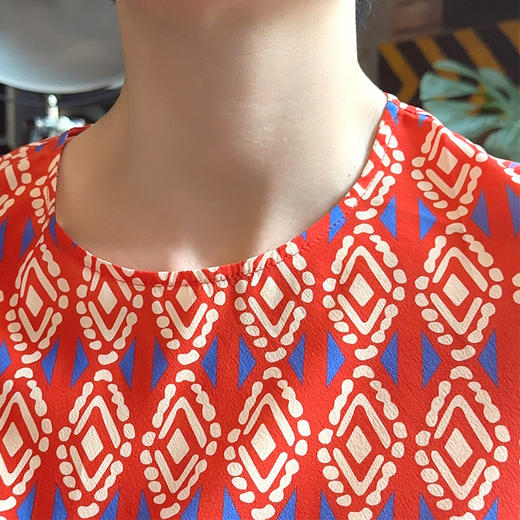 圣三利女装桑蚕丝民族风印花连衣裙SL2027140 商品图4