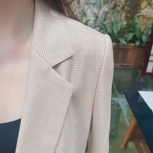 圣三利 新款翻领威尔士双色格纹休闲西服外套SL2012102 商品图4