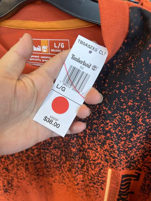 TIMBERLAND/添柏岚 男士圆领RELAXED FIT宽松版厚款印花长袖T恤 商品图3