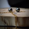 18k镶嵌塔希提海水黑珍珠耳环 商品缩略图3