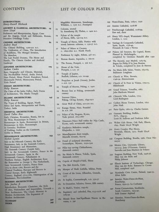 世界建筑图史（1972） 32页彩色1026幅黑白插图 精装8开 商品图5