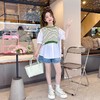 女童短袖T恤夏季2023新款童装女孩纯棉夏装女大童假两件儿童上衣 商品缩略图2