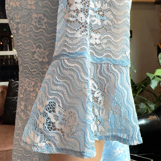 圣三利女装新夏季中长款蕾丝镂空连衣裙SL2027131 商品图5