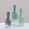 碧轩美式彩色冰裂纹透明花瓶创意田园水培玻璃客厅桌面软装插花器 商品缩略图1