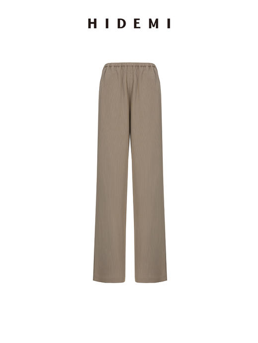 HIDEMI 升级版褶皱竖条松紧带式垂坠感醋酸空气裤 商品图10