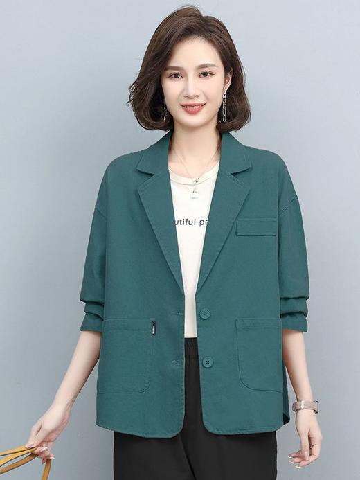 气质西装领外套女，春秋季上新时尚潮流复古文艺风纯色开衫HR-WY31179 商品图2