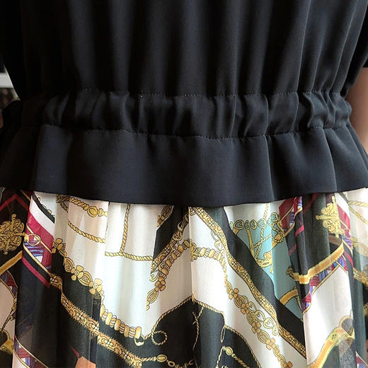 SAINT L’UCK/圣媛女装夏季中长拼接款雪纺连衣裙SA220L03 商品图3