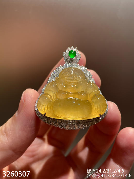 玻璃金翡佛公吊坠【3260307】具体价格微信咨询 商品图0