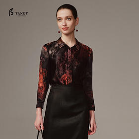 TANGY Collection天意高端2023秋季新品商场同款染秋系列女士衬衫