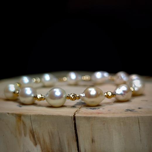 18k金镶嵌Akoya巴洛克风格手链 商品图0