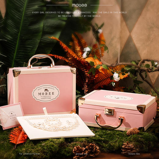 modee蓝色粉色首饰礼盒项链耳环发夹收纳盒 商品图1