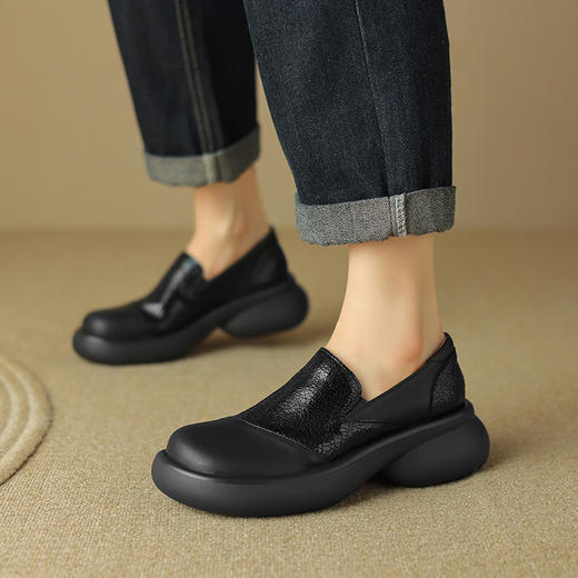 个性百搭，里外全皮撞色厚底单鞋MDY-M235-53 商品图6