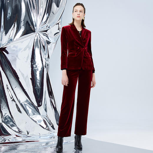 EITIE爱特爱秋季新款时尚百搭显瘦一粒扣外套女7503210 商品图1