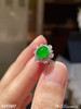 3241607，老坑冰艳绿蛋面戒指。具体价格微信咨询 商品缩略图0