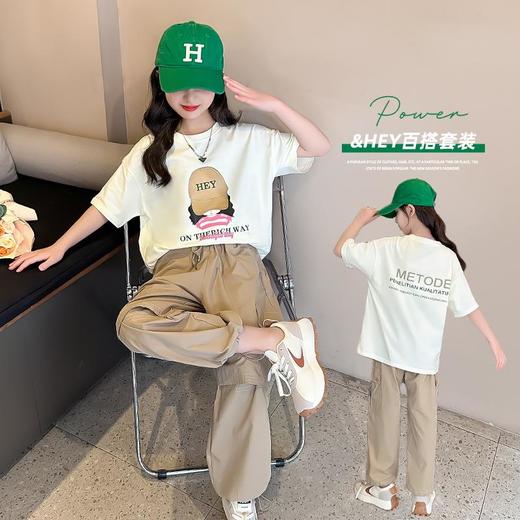 女童夏装套装2023新款网红儿童衣服女大童工装裤两件套童装女孩夏 商品图1
