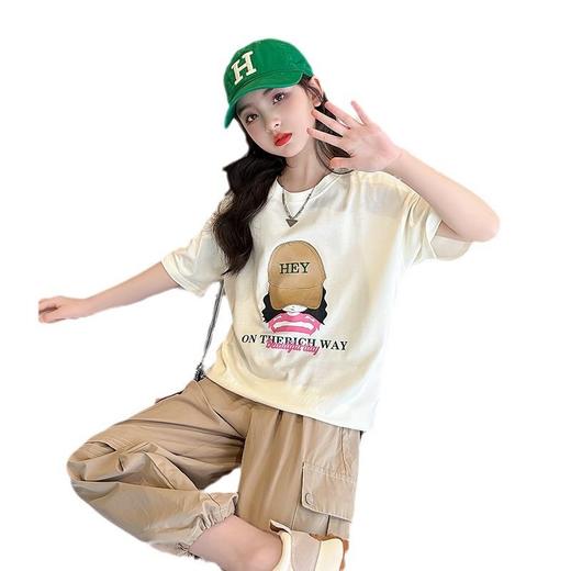 女童夏装套装2023新款网红儿童衣服女大童工装裤两件套童装女孩夏 商品图4