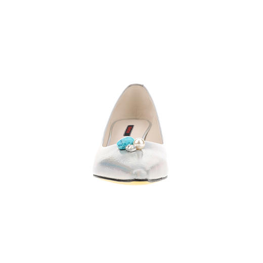 sheme高原狂想曲系列素面点缀绿松石和珍珠优雅细跟女士单鞋可定制 商品图2