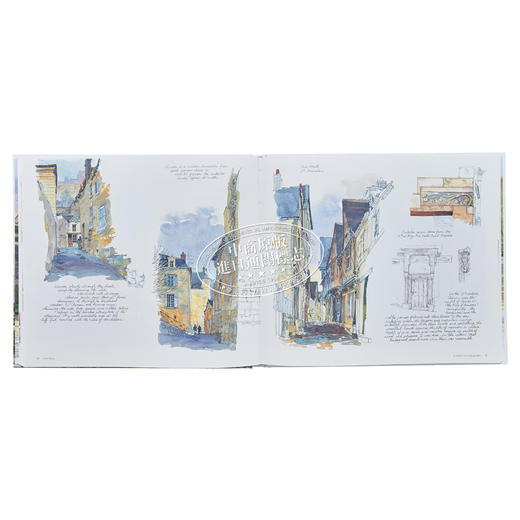 预售 【中商原版】Loire Valley sketchbook 进口艺术 卢瓦尔河谷速写本 商品图5