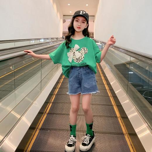 女童短袖夏装2023新款洋气半袖童装夏中大童上衣夏季儿童T恤纯棉 商品图2