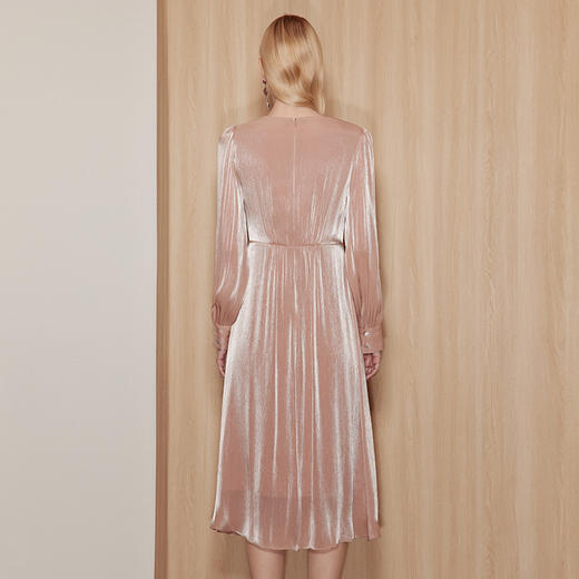 EITIE爱特爱秋季新款洋气优雅收腰长袖礼服长裙连衣裙7177805 商品图4